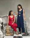 K 1235 By Naisha Vatican Manual Work Kurti With Bottom Dupatta 
